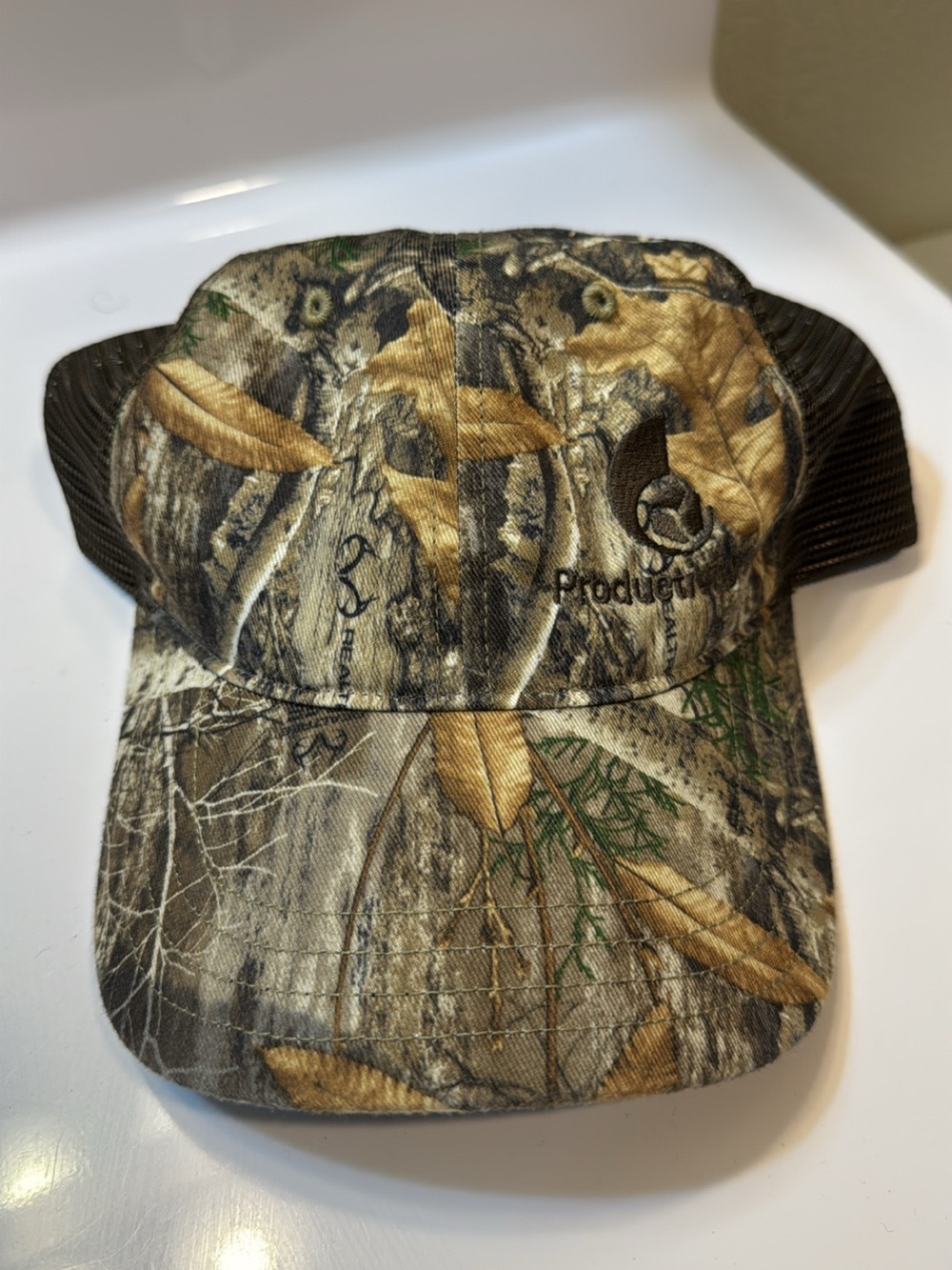 Camo Mesh Back Trucker Hat - Brown/Green
